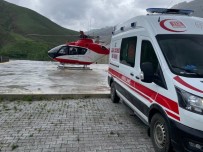 Apandisit Tanisi Konulan Hasta Için Helikopter Havalandi