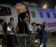 Astim Hastasi Kadin Uçak Ambulansla Ankara'ya Sevk Edildi