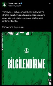 Sakaryaspor'da Burak Süleyman'la Da Yollar Ayrildi