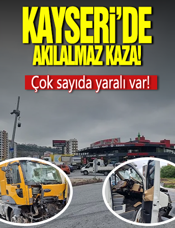 Kayseri'de feci kaza: TIR, 5 aracı biçti: 9 yaralı!
