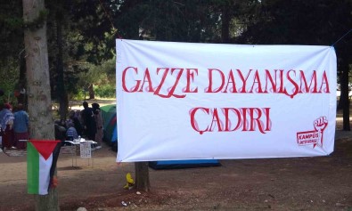 Adana'da Filistin'e Destek Için 'Farkindalik Çadiri'