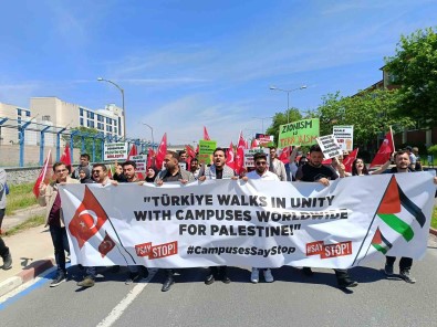 Edirne'de Üniversite Ögrencilerinden Filistin'e Destek Gösterisi