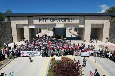 Hitit Üniversitesi Ögrencileri Filistin Için Yürüdü