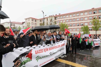 Bitlis Eren Üniversitesi Ögrencilerinden Filistin'e Destek Eylemi