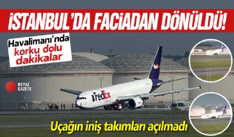 İstanbul Havalimanı'nda hareketli saatler! Kargo uçağı pisten çıkarak...
