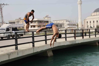 Adana'da Gençlerin Sulama Kanallarinda Tehlikeli Serinligi Sürüyor