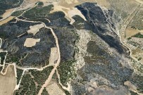 35 Hektar Alanin Zarar Gördügü Yangin Sahasi Havadan Görüntülendi