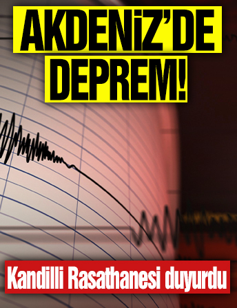 Akdeniz'de deprem