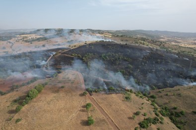 Kula'da Makilik Alanda Çikan Yangin 50 Dönümde Etkili Oldu