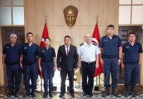 Marmaris Ilçe Jandarma Komutani Yarbay Çam, Kaymakam Kaya Ile Bir Araya Geldi