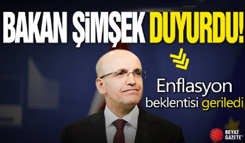 Mehmet Şimşek duyurdu! Enflasyon beklentisi geriledi