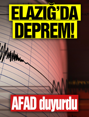 Elazığ'da deprem! AFAD duyurdu