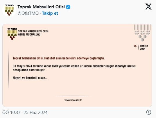 Çiftçiler dikkat! Ödemeler bugün hesaplara aktarıldı