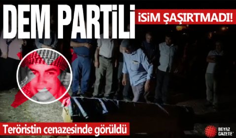 DEM Partili isim şaşırtmadı! Teröristin cenazesinde görüldü