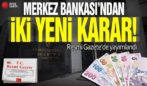 Merkez Bankası'ndan yeni kredi adımı! Resmi Gazete'de yayımlandı