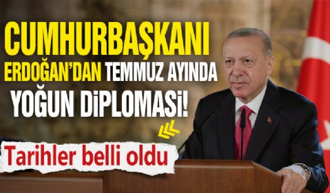 Başkan Erdoğan'dan temmuz ayında yoğun diplomasi trafiği! Tarihler belli oldu