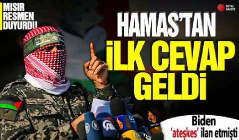 Mısır resmen duyurdu: Hamas teklifi kabul etti İsrail'i bekliyoruz