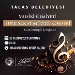 Talas Musiki Cemiyeti'nden Sanat Müzigi Konseri