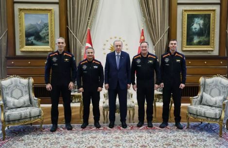 Başkan Erdoğan, Ax-3 Uzay Misyonu mürettebatını kabul etti