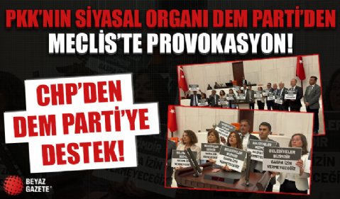 PKK terör örgütünün siyasal organı DEM Parti'den Meclis'te provokasyon!