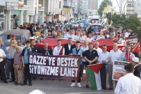 Tekkeköy'de Israil'e Lanet, Filistin'e Destek Yürüyüsü