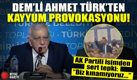 TBB'de 'kayyum' provokasyonu yapan DEM'li Ahmet Türk'e sert tepki: Biz değil, siz kınıyorsunuz