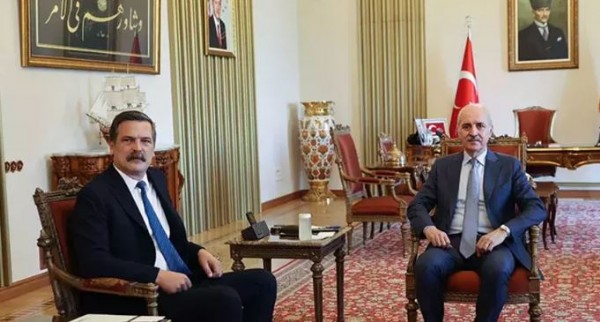 TBMM Başkanı Kurtulmuş, Baş ve Aslan ile görüştü