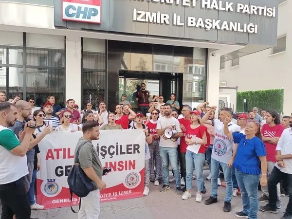 İşçiler hakkını arıyor! 'CHP binasının kapısına dayandılar: 'Kimse bizi mahkum edemez!'