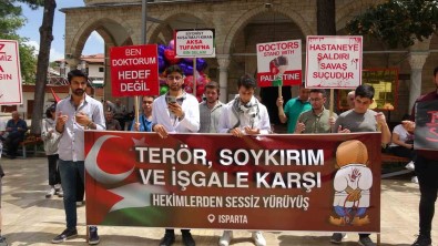 Isparta'da Saglik Çalisanlari Filistin Için Yürüdü