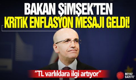 Bakan Şimşek'den enflasyon açıklaması