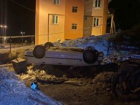 Sarampole Yuvarlanan Otomobilin Sürücüsü Alkollü Çikti