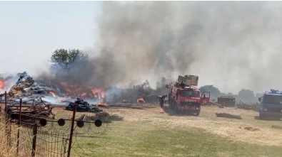 Edirne'de 500 Dönüm Arazi Yanginla Kül Oldu