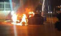 Edirne'de Ehliyetsiz Alkollü Sürücünün Otomobili Alev Alev Yandi Haberi