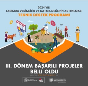 Tarimda Verimlilik Ve Katma Degerin Artirilmasi Teknik Destek Programinin 3. Dönem Sonuçlari Belli Oldu