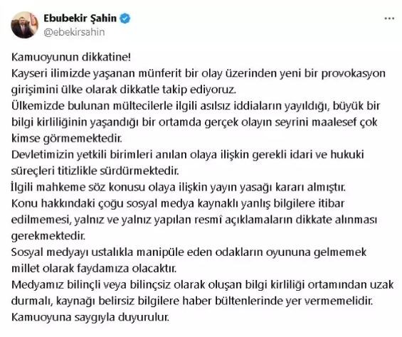 RTÜK Başkanı'ndan Kayseri uyarısı