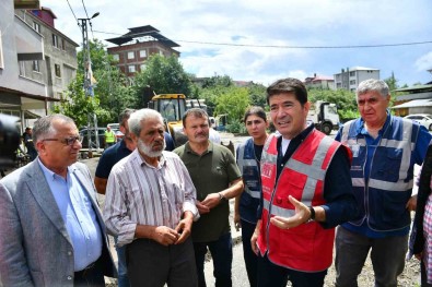 Baskan Kaya, Saganak Yagislar Sonrasi Su Baskinlari Yasanan Mahallelerde Incelemede Bulundu