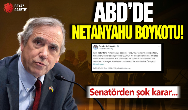 ABD’de Netanyahu boykotu! Senatör Merkley Kongre’deki konuşmaya katılmayacak: 12 binden fazla kadın ve çocuğu öldürdü kürsüye çıkmamalı
