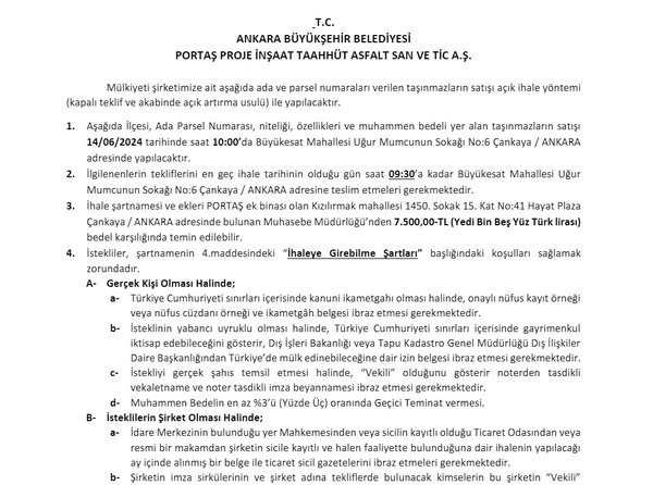 Mansur Yavaş Ankara'yı bitirdi İstanbul'u da satıyor! İşte PORTAŞ'ın İstanbul'da satışa çıkardığı mallar