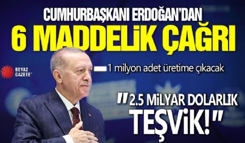 Cumhurbaşkanı Erdoğan'dan 6 maddelik çağrı