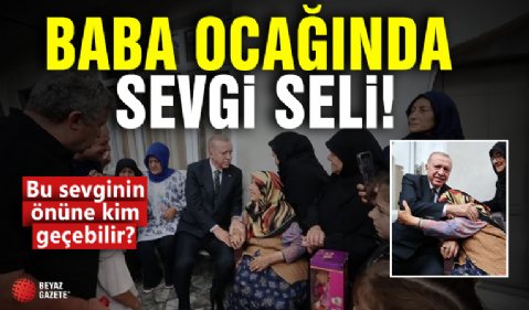 Komşularını ziyaret eden Başkan Erdoğan baba ocağında gönülleri fethetti! Yaşlı kadının mutluluk gözyaşları