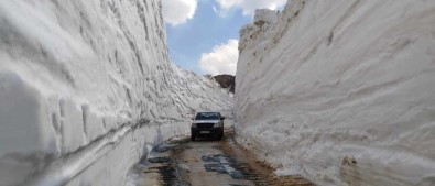 Temmuz Ayinda 8 Metrelik Karda Yol Açma Çalismasi