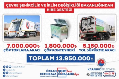 Bakanliktan Karabük Belediyesine 13 Milyon 950 Bin TL Hibe