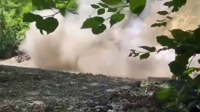 Ruhsatsiz Isletilen Maden Ocagi Dinamitle Böyle Imha Edildi