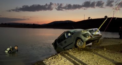 El Freni Çekilmesi Unutulan Araç Baraja Düstü