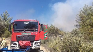 Mersin'de orman yangını! Müdahale sürüyor