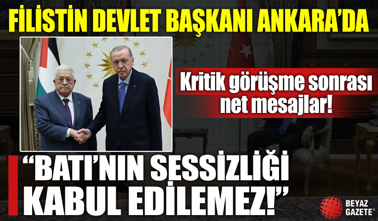 Filistin Devlet Başkanı Ankara'da! Başkan Erdoğan, Mahmud Abbas ile bir araya geldi