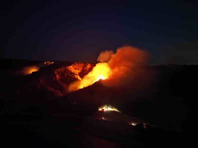 Tarihi Alan'daki Orman Yangini Dron Ile Görüntülendi