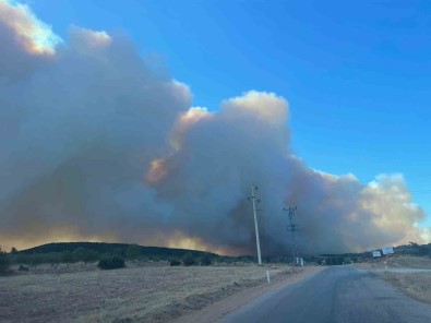 Manisa'da Itfaiye Ekiplerinin Yanginla Mücadelesi Sürüyor