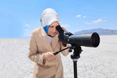 Vali Yigitbasi, Flamingolarin Göl Üzerindeki Essiz Uçusunu Izledi