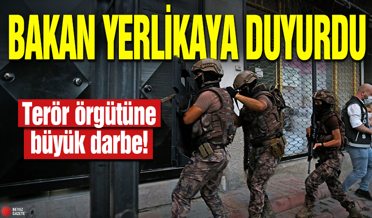 Bakan Yerlikaya duyurdu! Terör örgütüne büyük darbe!